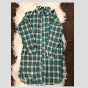 Small Green Plaid Flannel